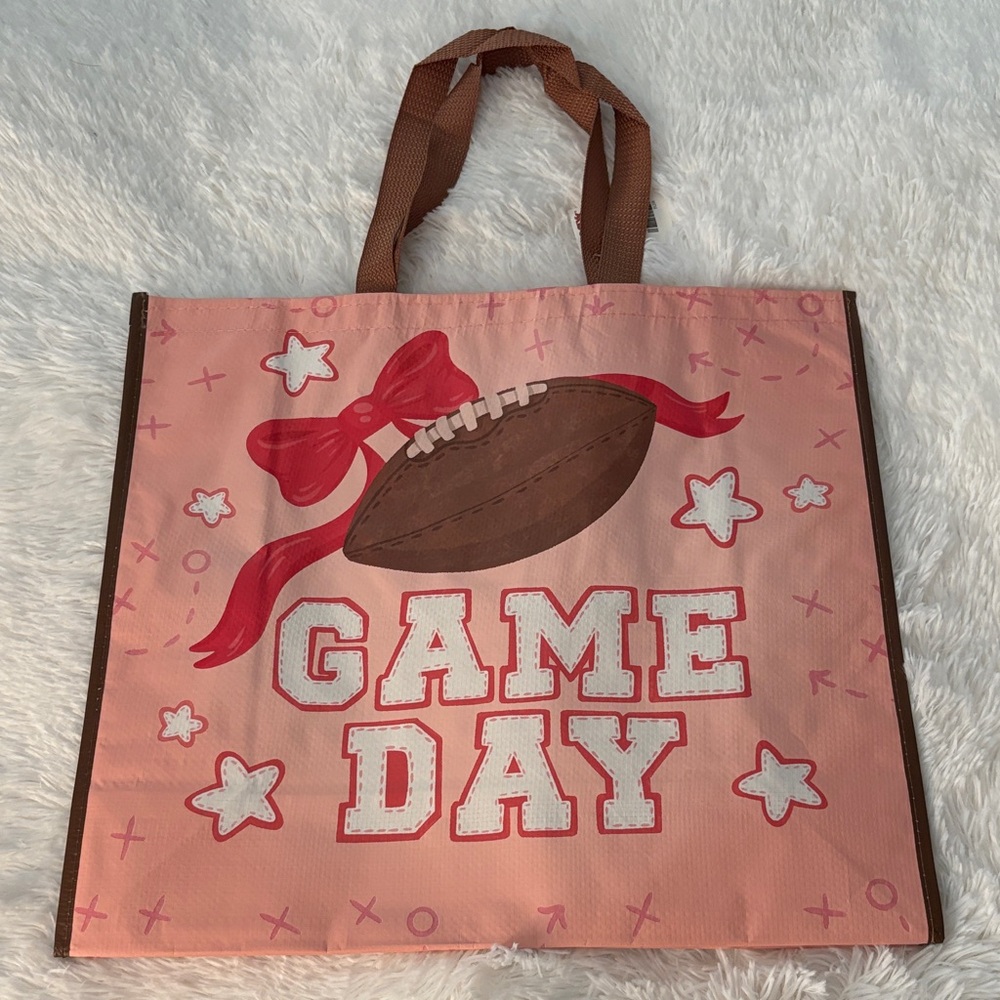Reusable Shopping Bag Game Day Tote Bag with Football Design NWT